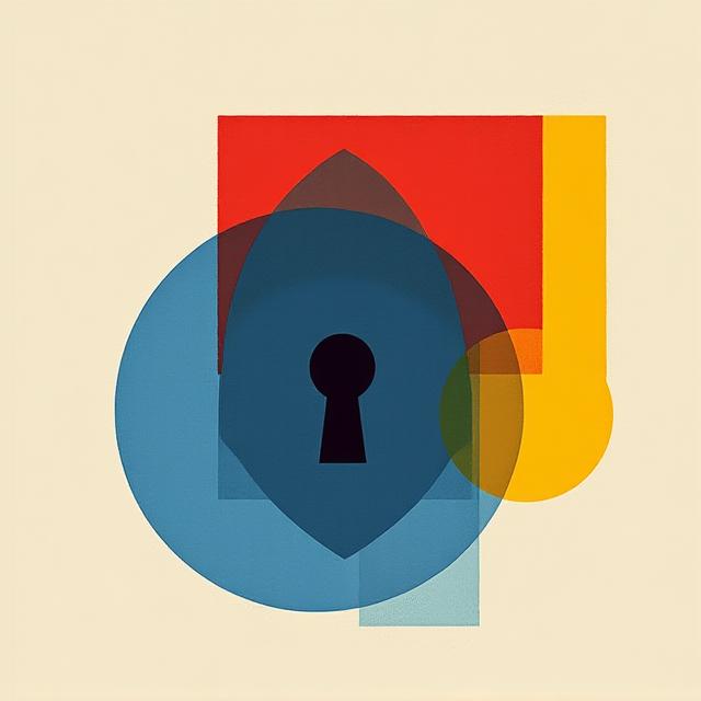 Minimalist abstract representation of security and data protection